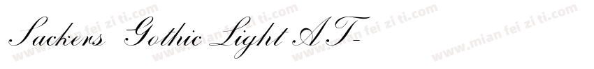 Sackers Gothic Light AT字体转换